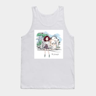 Vector fashion girl in Rome Tank Top